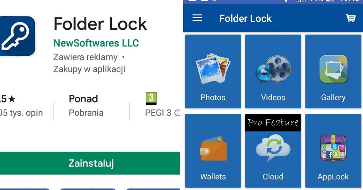 Jak ustawić hasło na folder w telefonie?