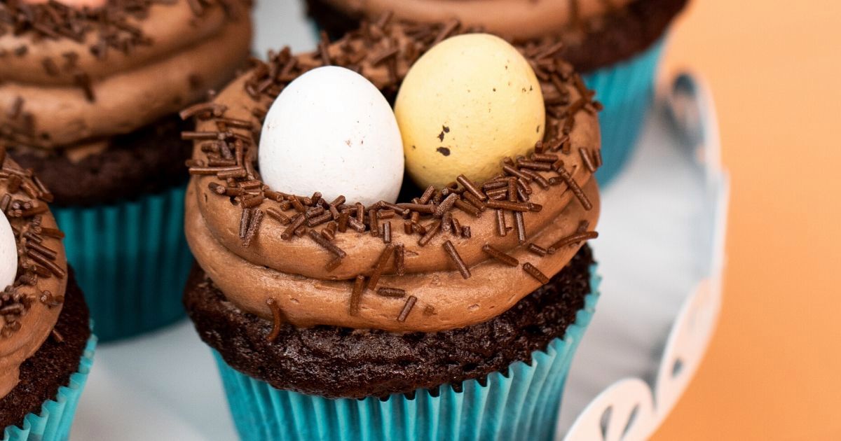 Wielkanocne babeczki "gniazdka"