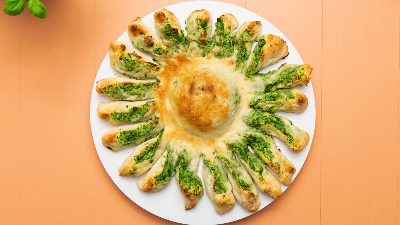 Szpinakowe słoneczko - pizza dla malucha