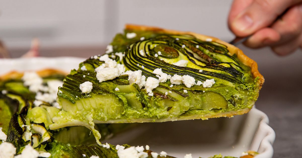 Zielona tarta z cukinią