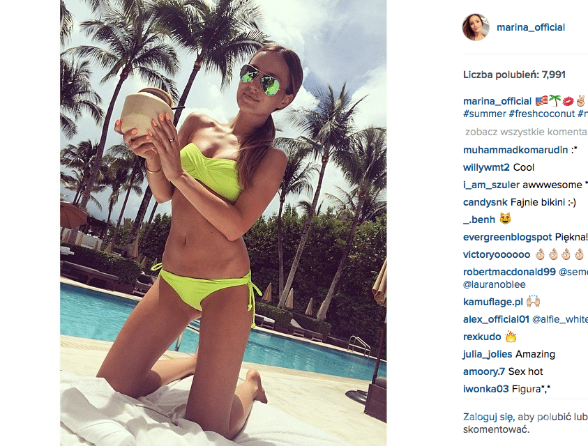 Marina Łuczenko kusi ciałem w bikini