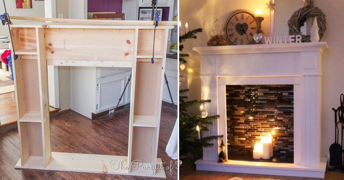 DIY Fireplace Replicas - That Fit in a Small Living Room!