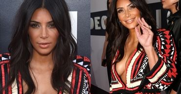 Kim Kardashian błysnęła biustem!