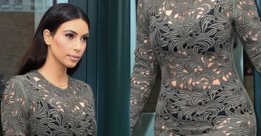 Kim Kardashian w prześwitującej sukience! Sexy?!