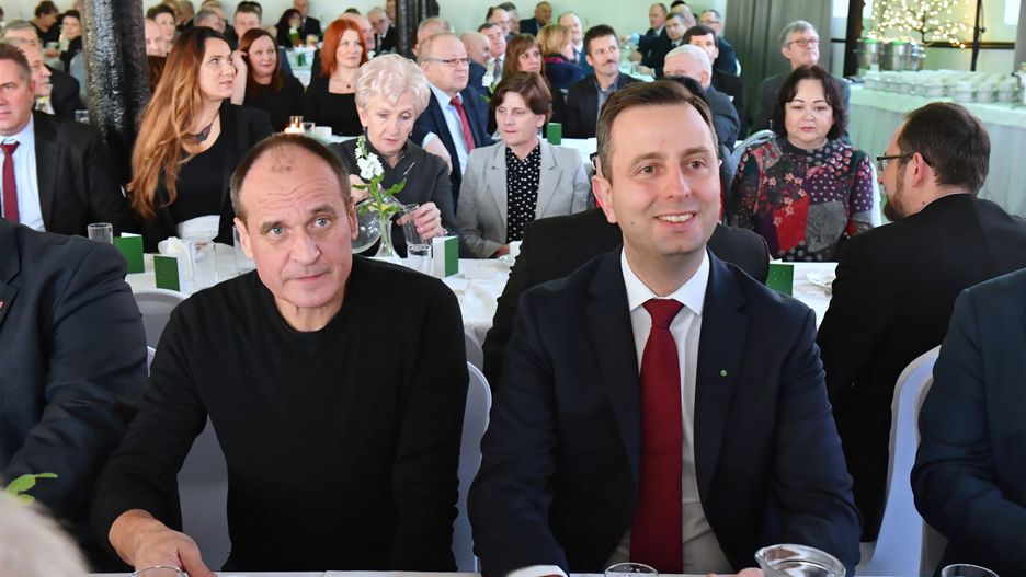 Lider ruchu Kukiz'15 Paweł Kukiz i prezes Polskiego Stronnictwa Ludowego Władysław Kosiniak-Kamysz