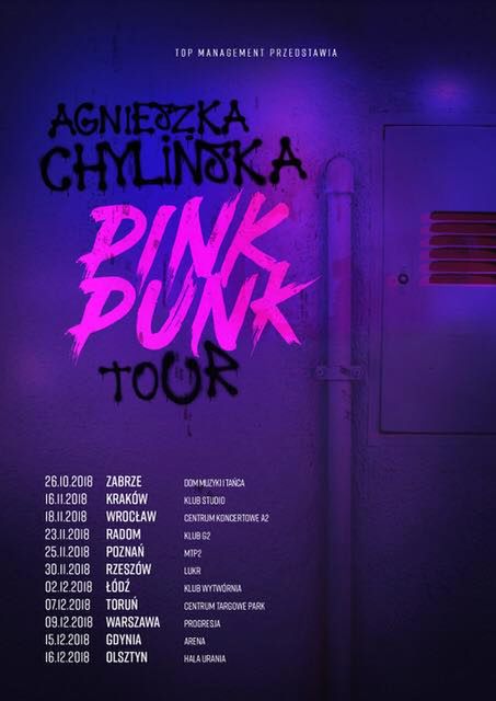 Pink Punk Tour - nadchodząca trasa koncertowa Agnieszki Chylińskiej. 
