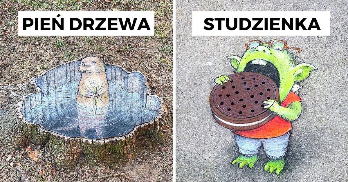 25 przykładów sztuki chodnikowej, której twórca tryska humorem i niesamowitą wyobraźnią!