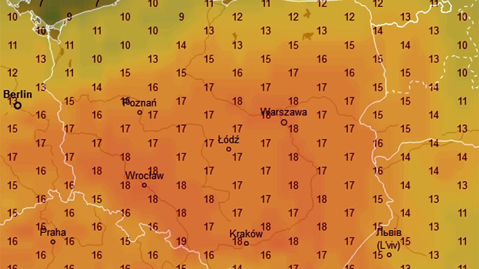 Najcieplej będzie w sobotę wczesnym popołudniem, a w niedzielę czeka nas znaczne ochłodzenie