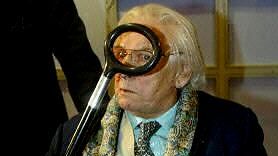 Peter Ustinov podczas premiery filmu "Luther", 2003 r.