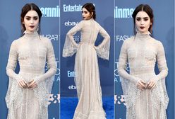 LOOK OF THE DAY: Lily Collins w wiktoriańskiej sukni Elie Saab