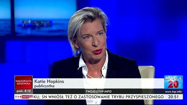 Znana ze skandali Katie Hopkins była gościem TVP Info