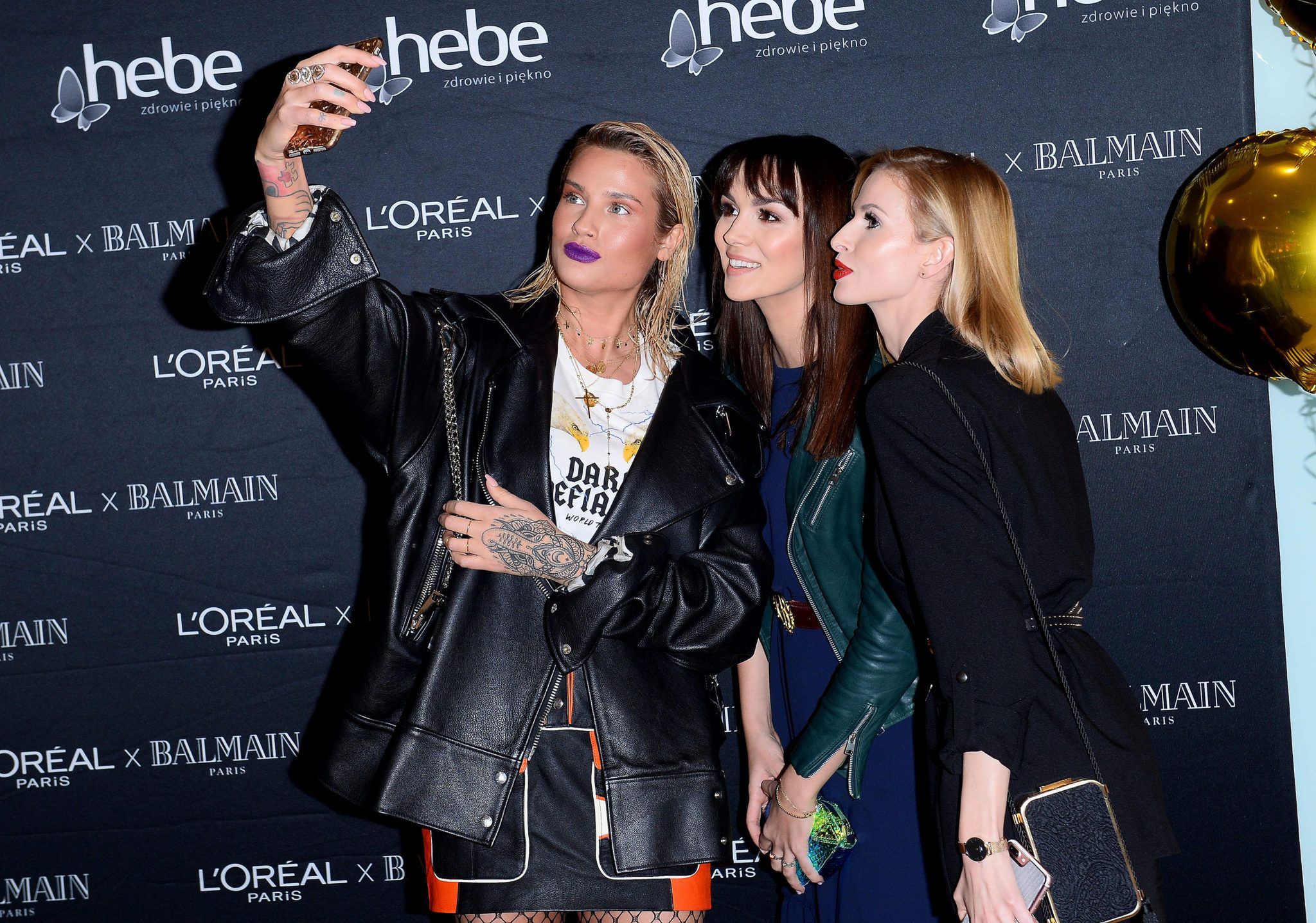 Paulina Krupińska, Karolina Gilon i Paula Jagodzińska - Balmain x L'Oreal Paris, prezentacja szminek