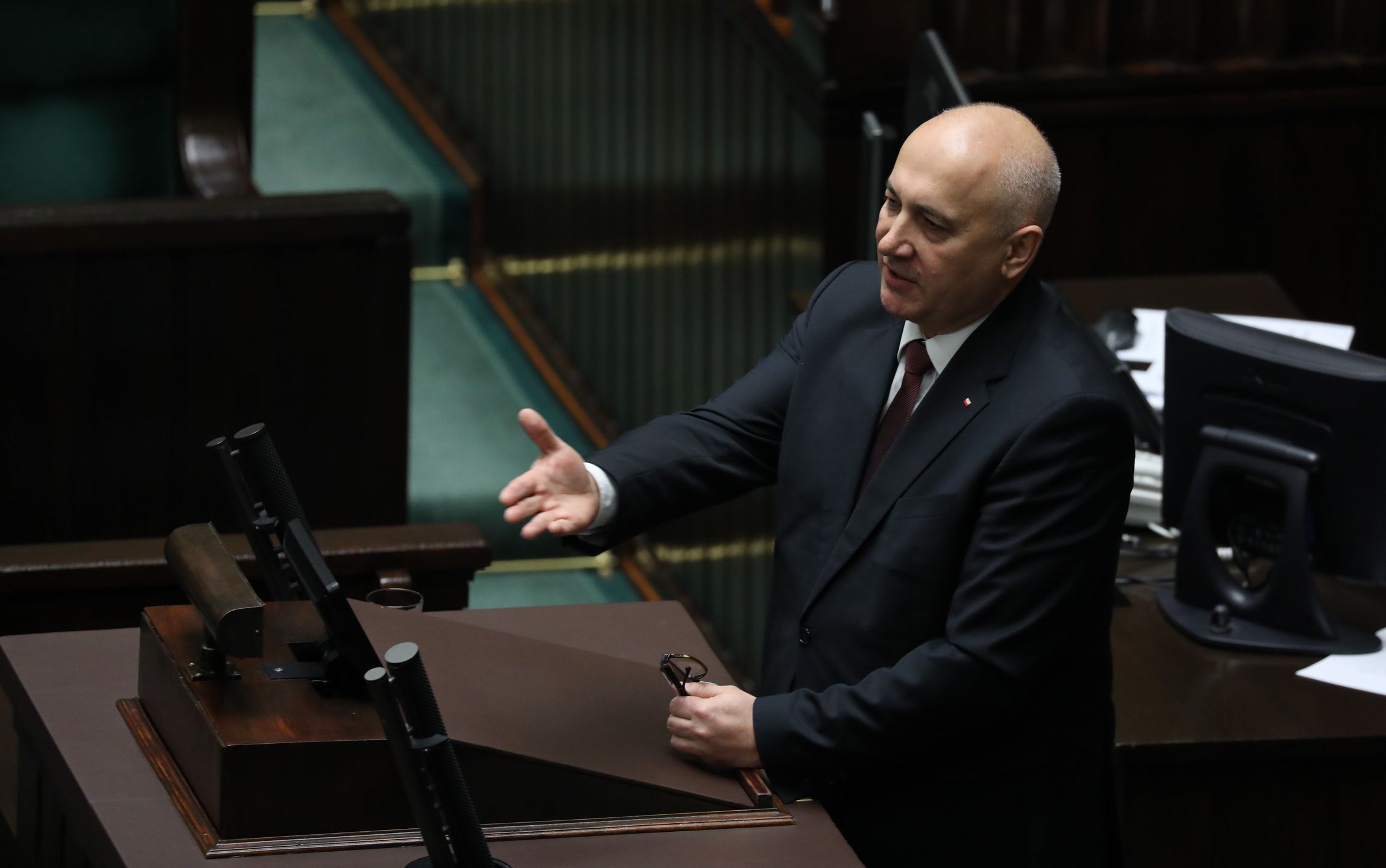 Joachim Brudziński podczas wystąpienia w Sejmie