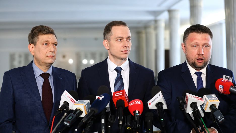Koalicja Europejska po wyborach. Posłowie Mariusz Witczak, Cezary Tomczyk i Marcin Kierwiński