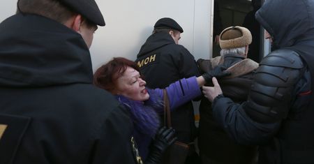Zatrzymania dziennikarzy na Białorusi. Relacjonowali nielegalny marsz