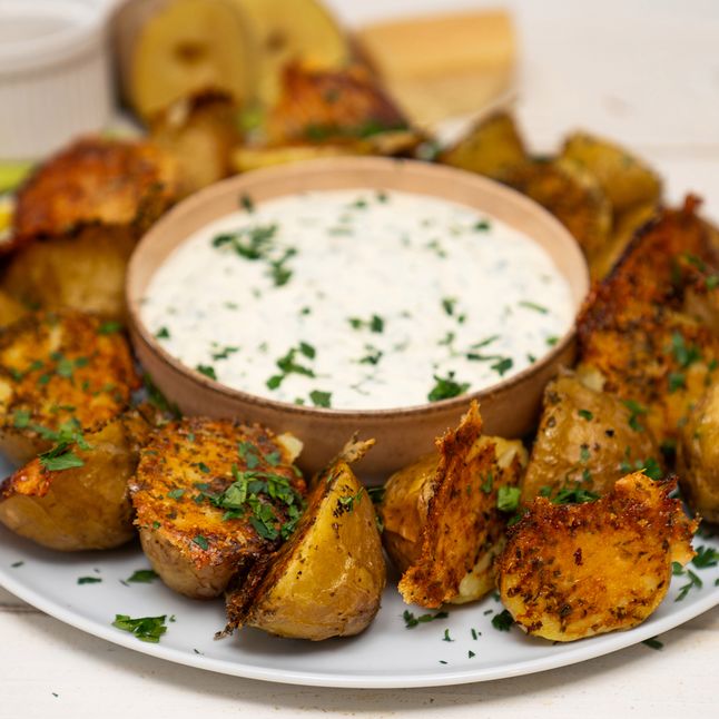 Chrupiące parmezanowe ziemniaczki- Pyszności