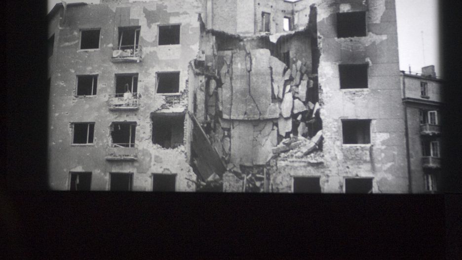 Kadr z filmu dokumentalnego dot. kampanii wrześniowej