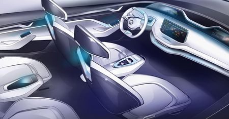 Skoda pokazała projekt wnętrza koncepcyjnego SUV-a Vision E