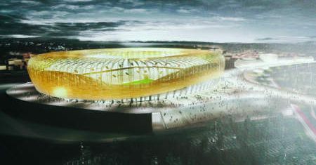 Stadion Baltic Arena stanie na dawnym osiedlu