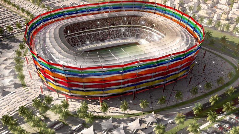Wizualizacja stadionu Al-Gharafa w katarskim mieście Ar-Rajjan.