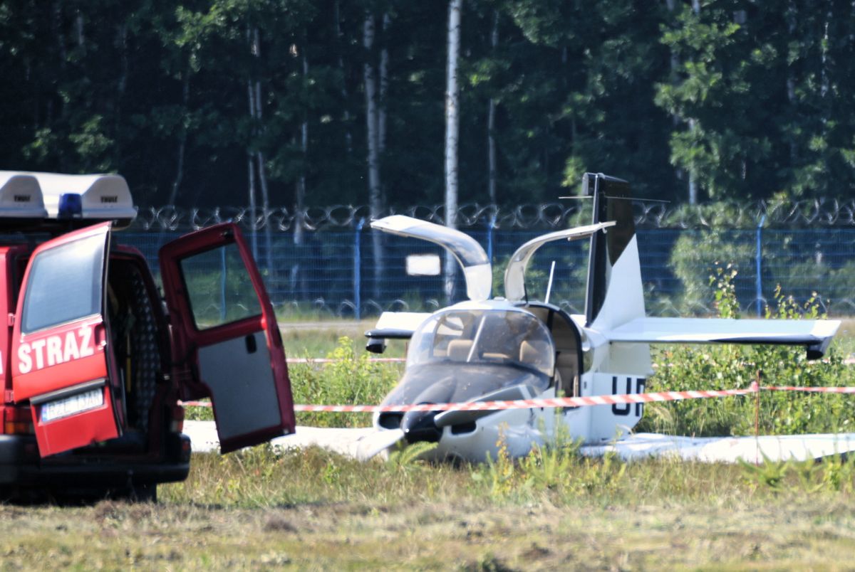 Katastrofa awionetki na lotnisku Jasionka w Rzeszowie. Trzy osoby są ranne
