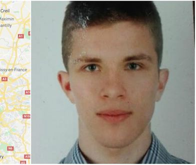 Francja. Zaginął 20-letni Bernard Daniel Ignatowicz z Białegostoku. Ostatni raz był widziany w okolicach Paryża