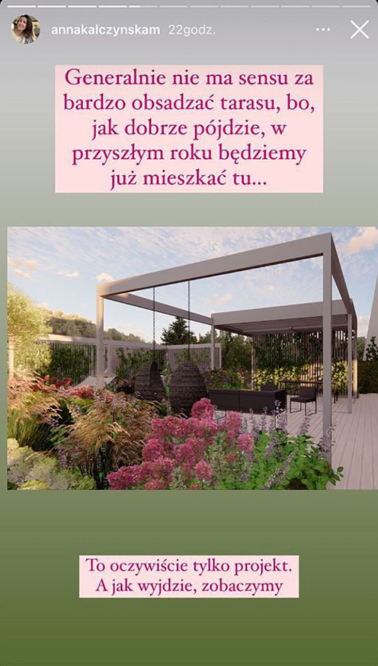 Anna Kalczyńska pochwaliła ogrodem w nowym domu