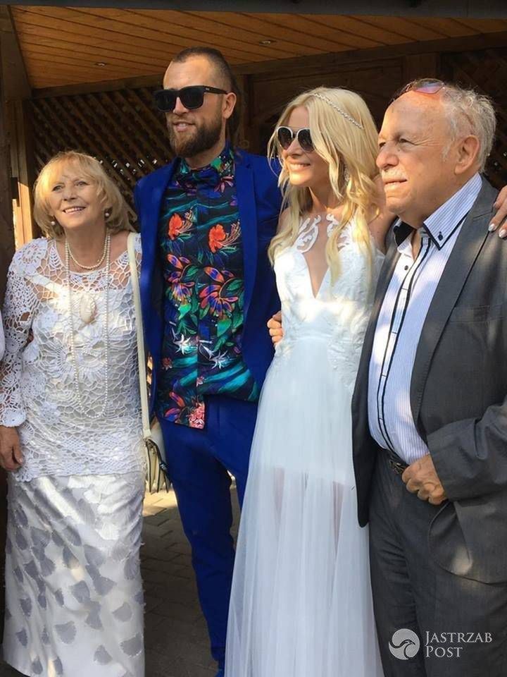 Adrian Łabanowski i Marysia Sadowska z rodzicami: Lilianą Urbańską i Krzysztofem Sadowskim