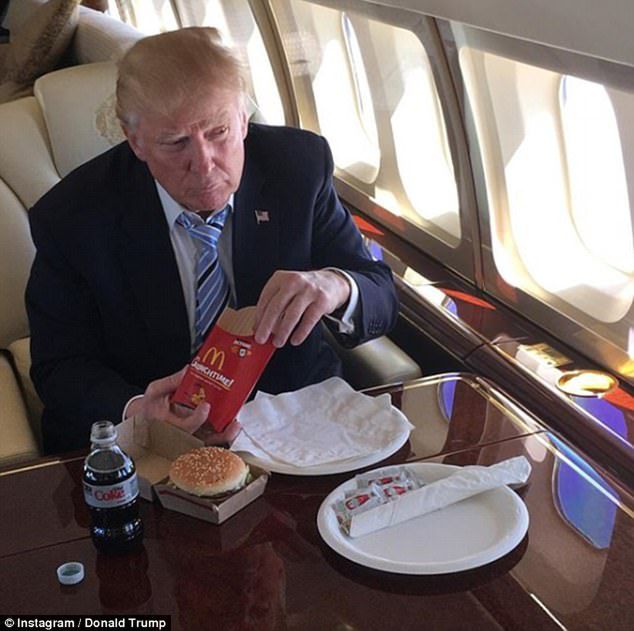 Donald Trump je fastfoody