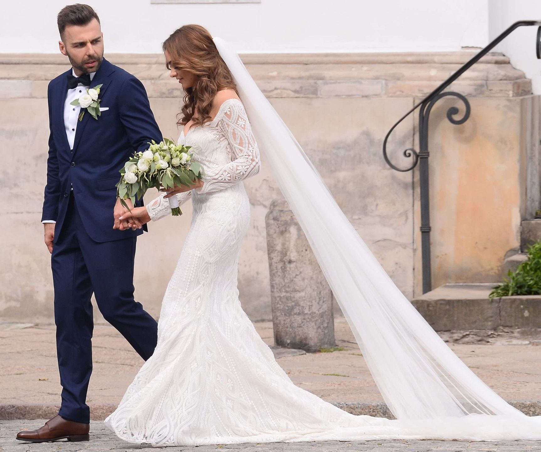 Sylwia Nowak w sukni ślubnej