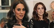Księżna Kate na oficjalnym obiedzie pierwszy raz od czasu plotki o bliźniaczej ciąży! Kreacja zamiast maskować brzuszek tylko go podkreśliła!