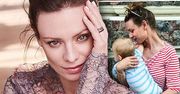 Syn Magdaleny Boczarskiej zrobi karierę w show-biznesie! Nie ma jeszcze roku, a już maluje mamę na planie filmowym!