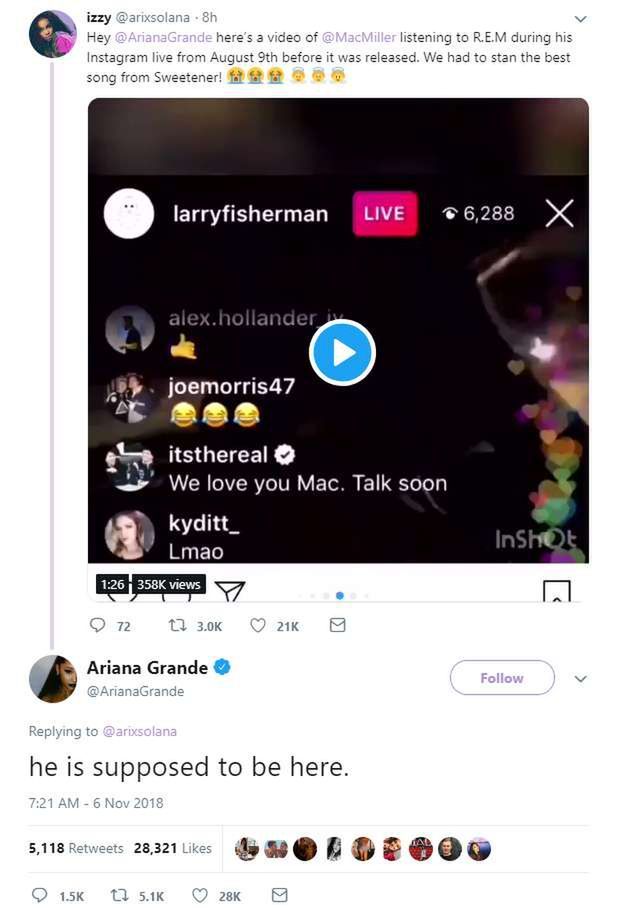 Ariana Grande wciąż opłakuje Maca Millera