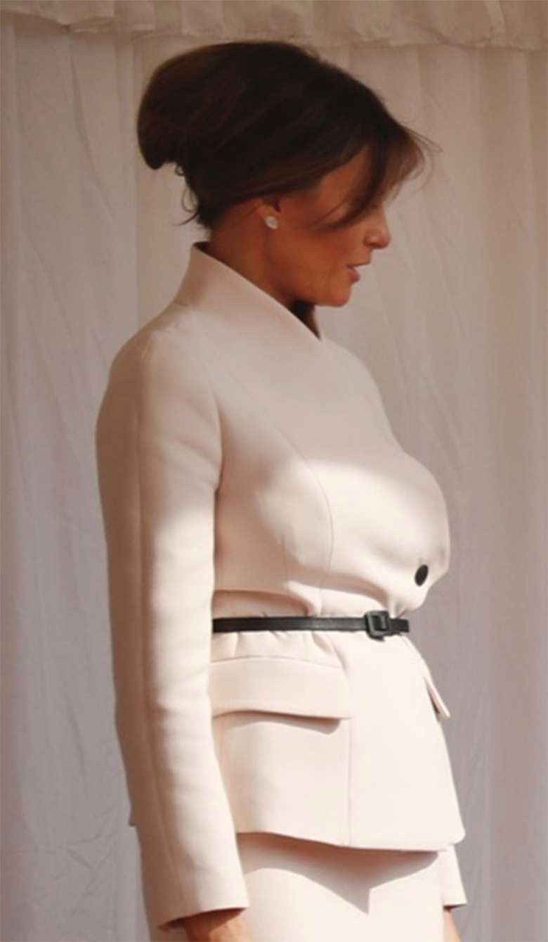 Melania Trump i Donald Trump na spotkaniu z królową Elżbietą II