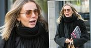 Tylko Agnieszka Woźniak-Starak mogła pozwolić sobie na tak wystrzałowe buty! Nawet ze skromnej czarnej stylizacji zrobiły modową petardę!