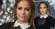 Jennifer Lopez w sukience z kołnierzykiem jak u uczennicy! Byłoby bardzo grzecznie, gdyby nie te kozaki
