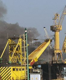 Pożar na statku w szczecińskiej stoczni