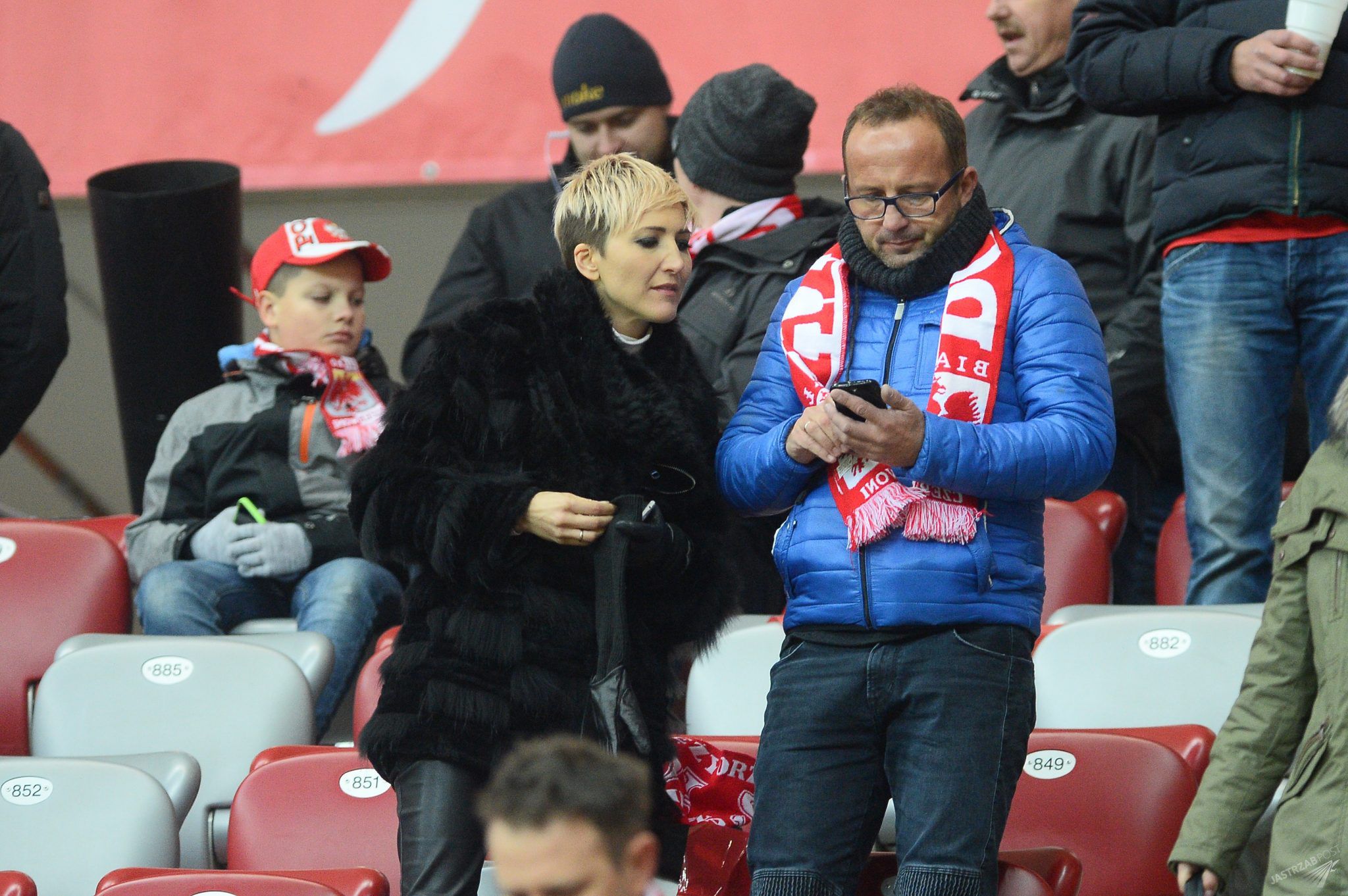 Magda Steczkowska na meczu Polska - Irlandia