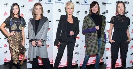 Gwiazdy na premierze sztuki "Polowanie na łosia" : Klaudia Halejcio, Anna Głogowska, Ilona Wrońska