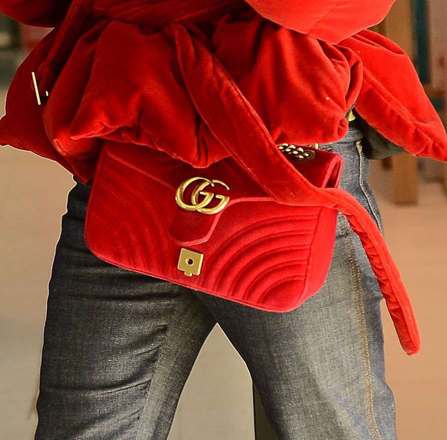 Małgorzata Rozenek ma czerwoną torebkę Gucci