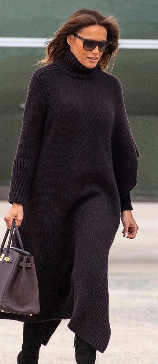 Stylizacja Melanii Trump na lotnisku