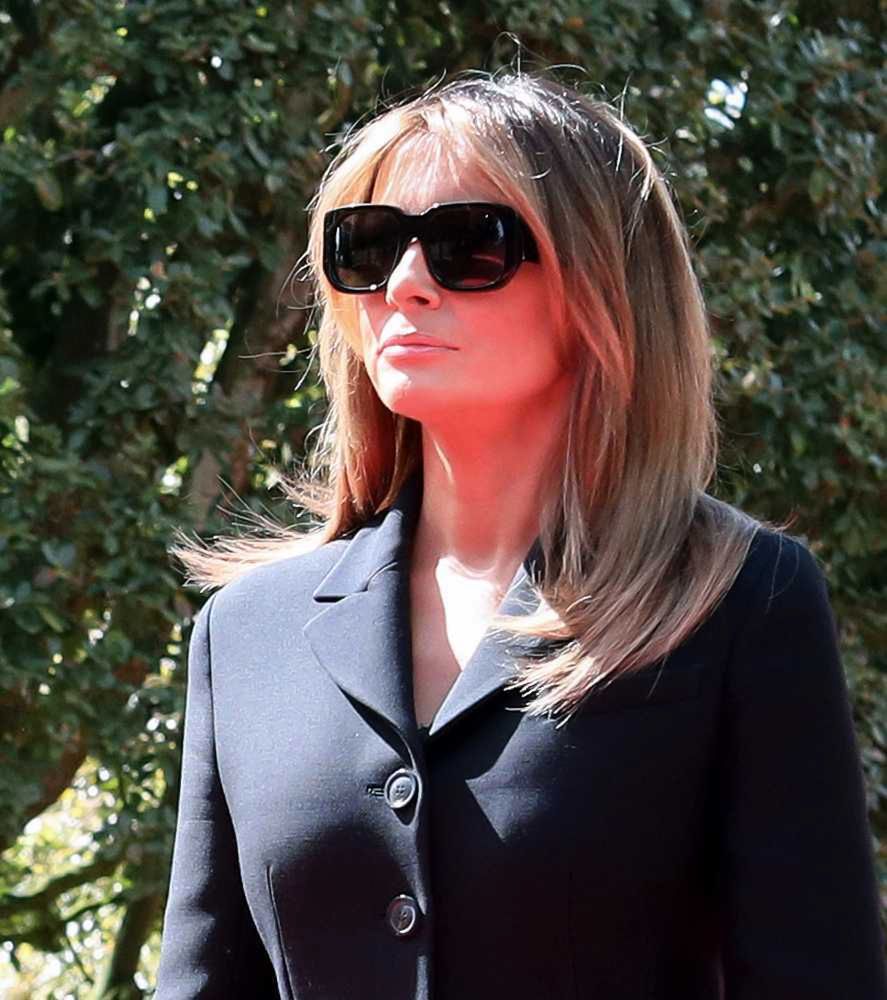 Melania Trump w ciemnych okularach