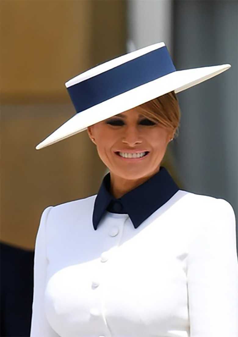 Melania Trump - kapelusz, Wielka Brytania