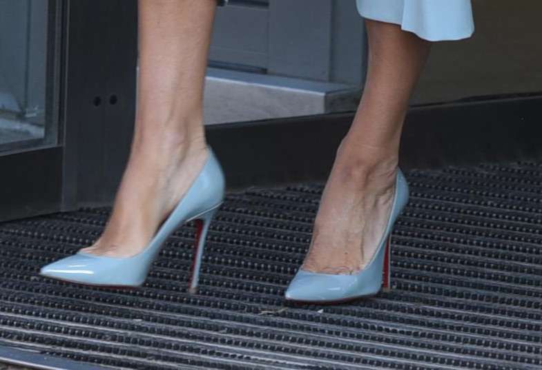 Małgorzata Rozenek w błękitnej stylizacji w Dzień Dobry TVN