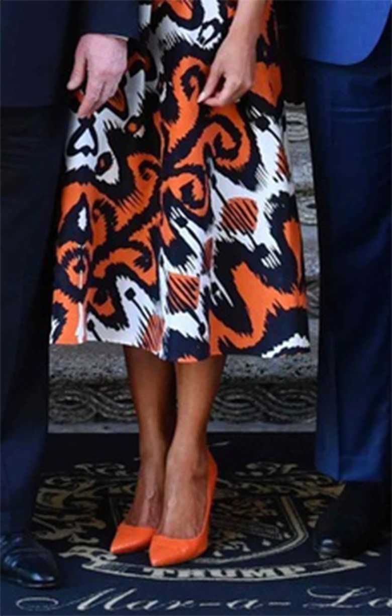 Melania Trump i Donald Trump na spotkaniu z karaibskimi politykami