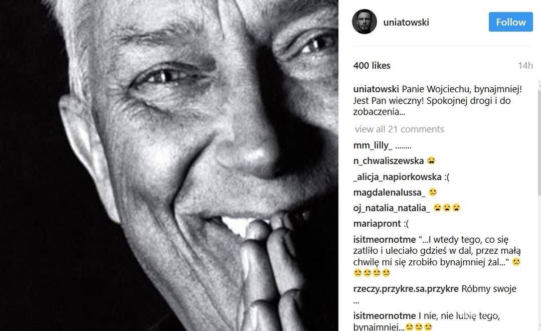 Sławek Uniatowski żegna Wojciecha Młynarskiego