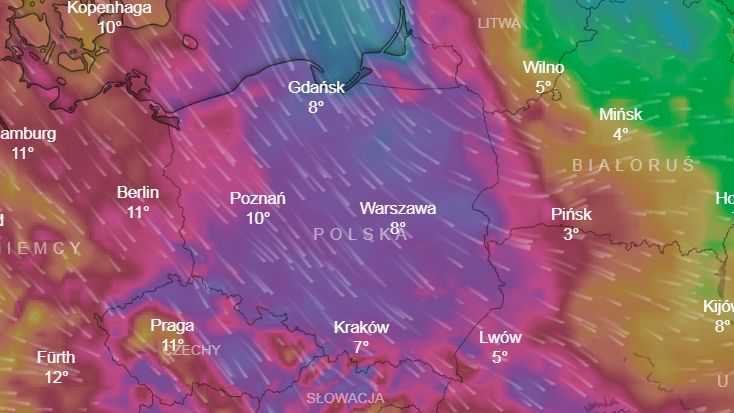 Meteorolodzy ostrzegają przed silnym wiatrem