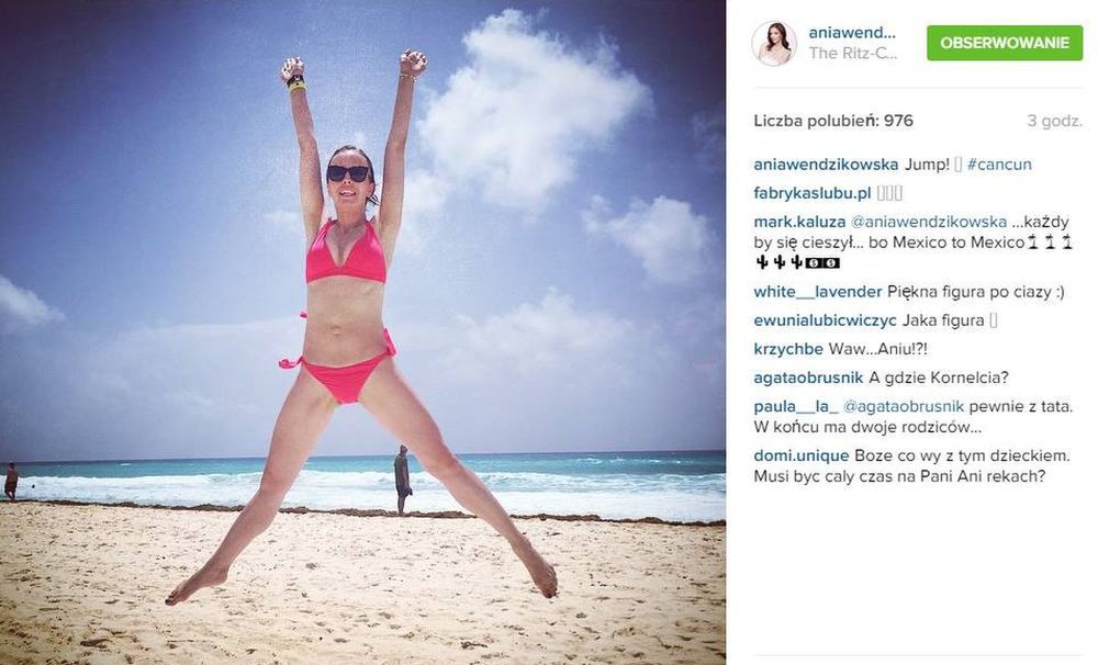 Anna Wendzikowkska na wakacjach w Meksyku, fot. Facebook