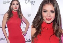 Seksowna Klaudia Halejcio w czerwonej sukience