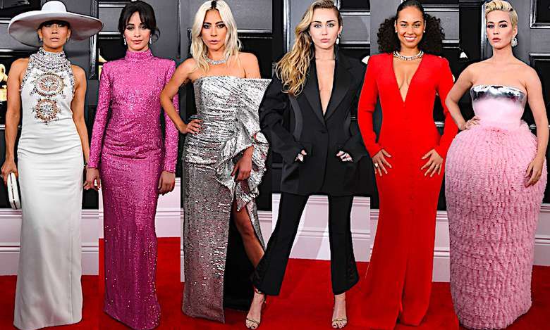 Grammy 2019, kreacje, gwiazdy, stylizacje, zdjęcia, Jennifer Lopez, Lady Gaga